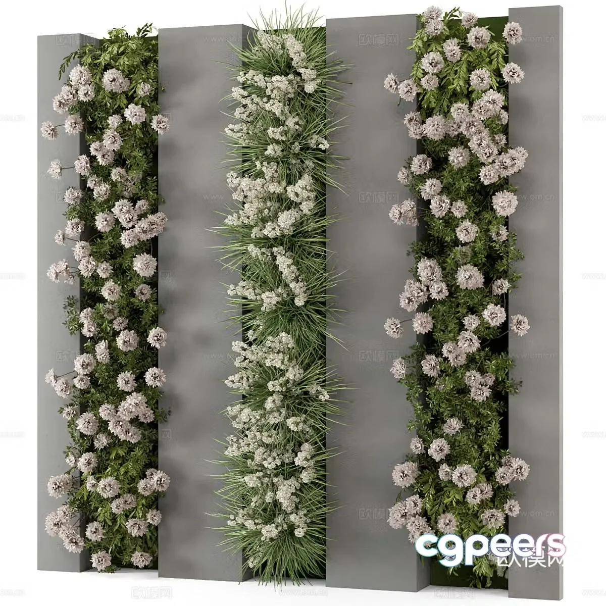 Floral wall panel 3d model