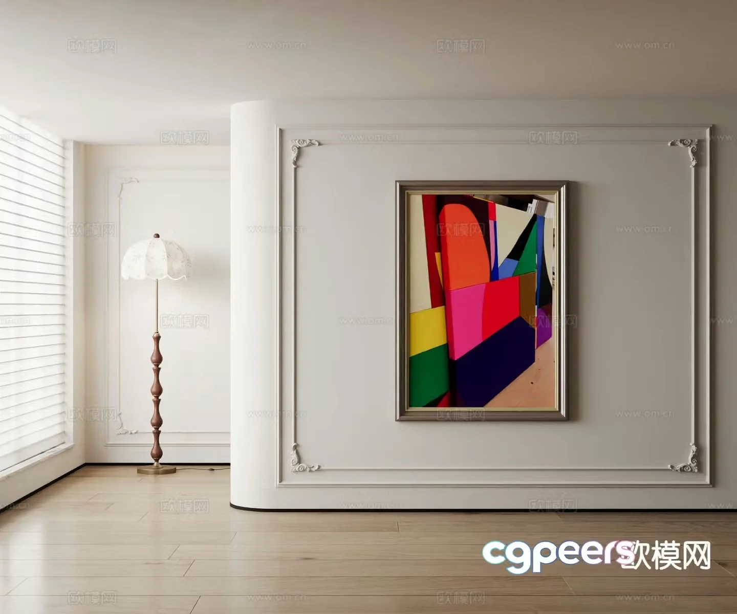 American oil painting art painting decorative painting 3d model