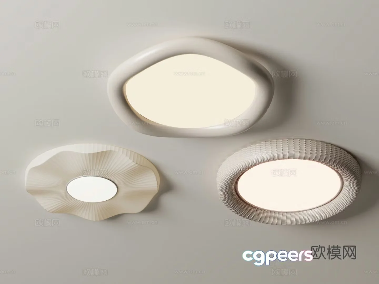 Modern geometric ceiling lamp 3d model