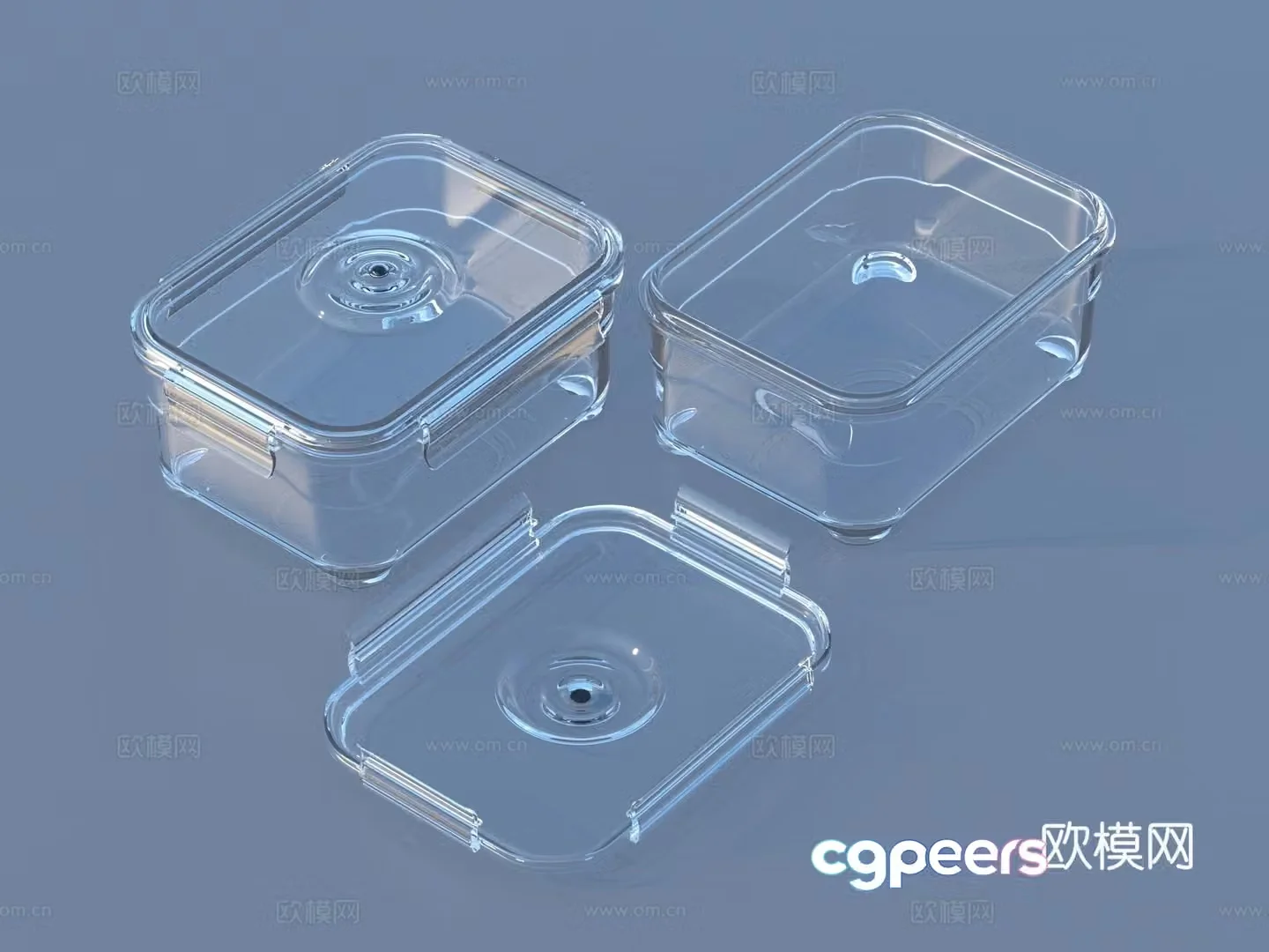 Fruit box Bento box Meal box Daily necessities 3D model