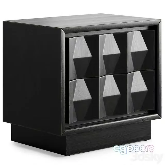 3ds Max Free – Carved Pattern Nightstand By West Elm