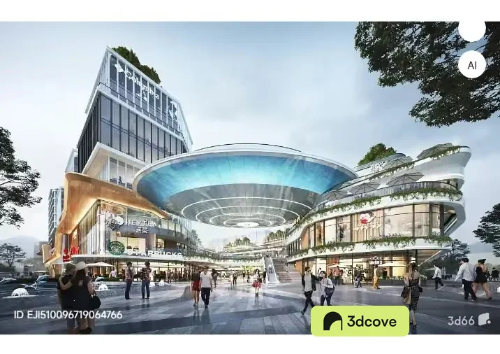 A Futuristic Shopping Mall