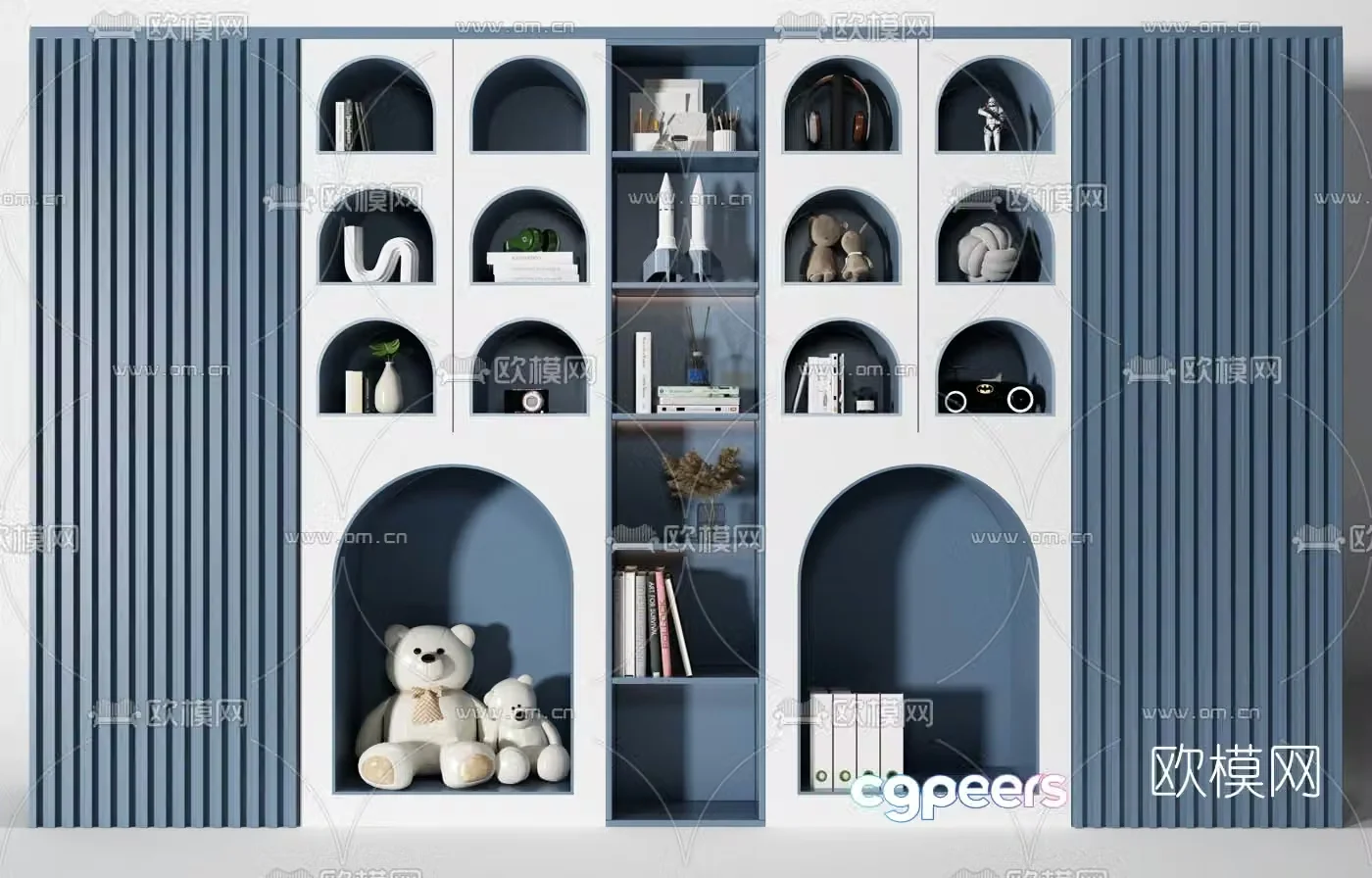 Modern multifunctional children’s cabinet 3d model