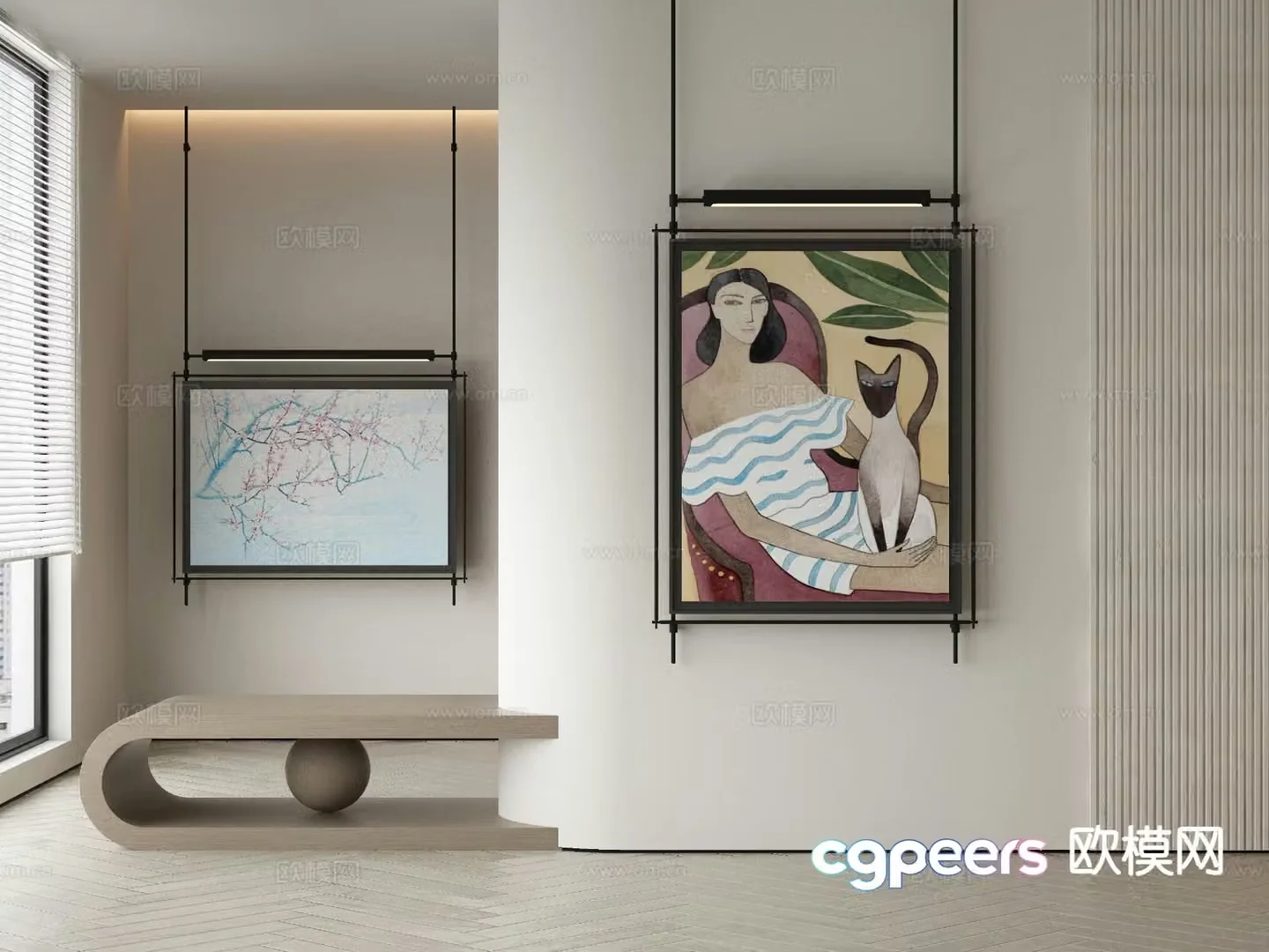 Wabi-sabi art painting texture painting decorative painting 3d model