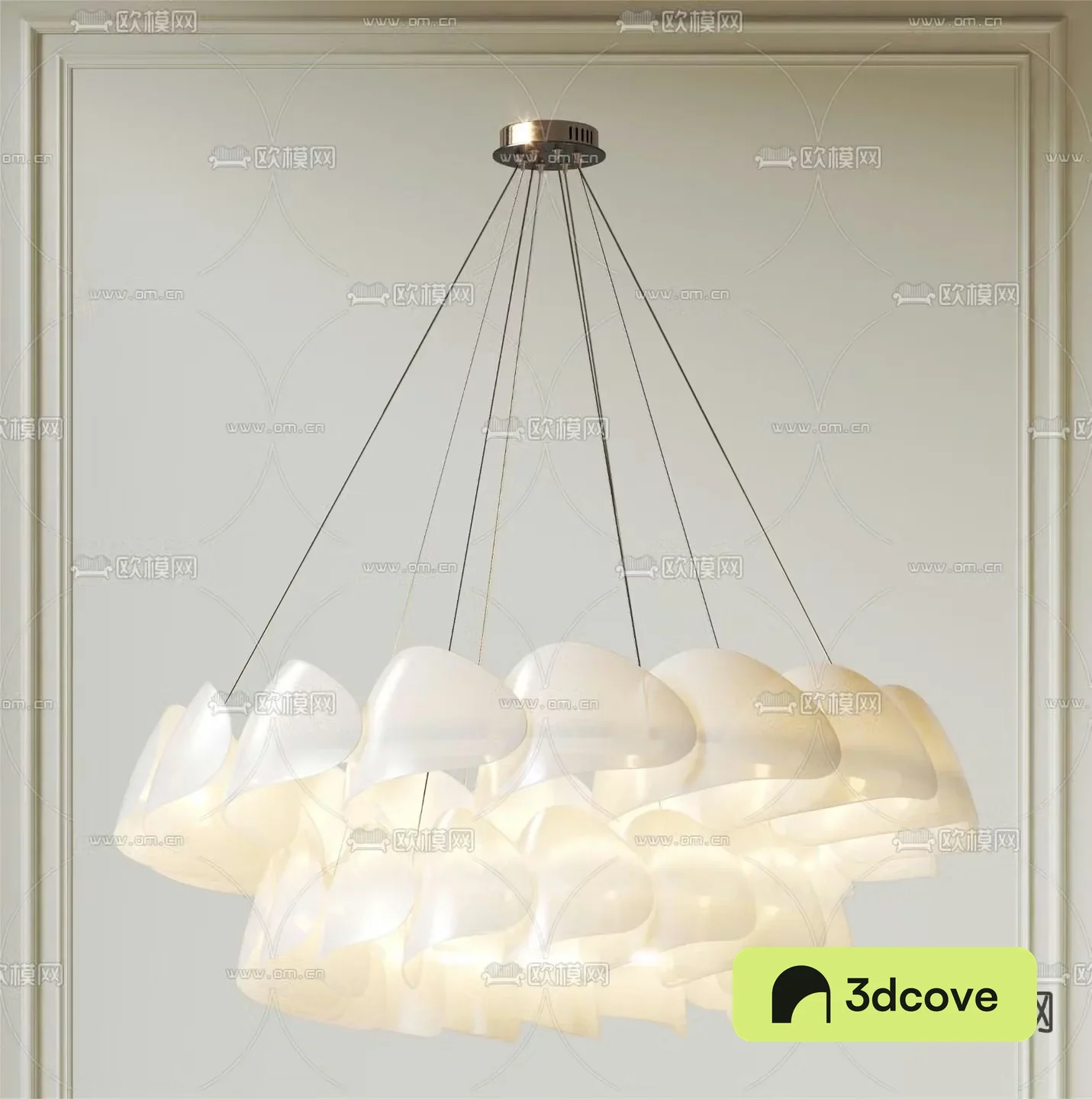 Cream style chandelier double layer chandelier