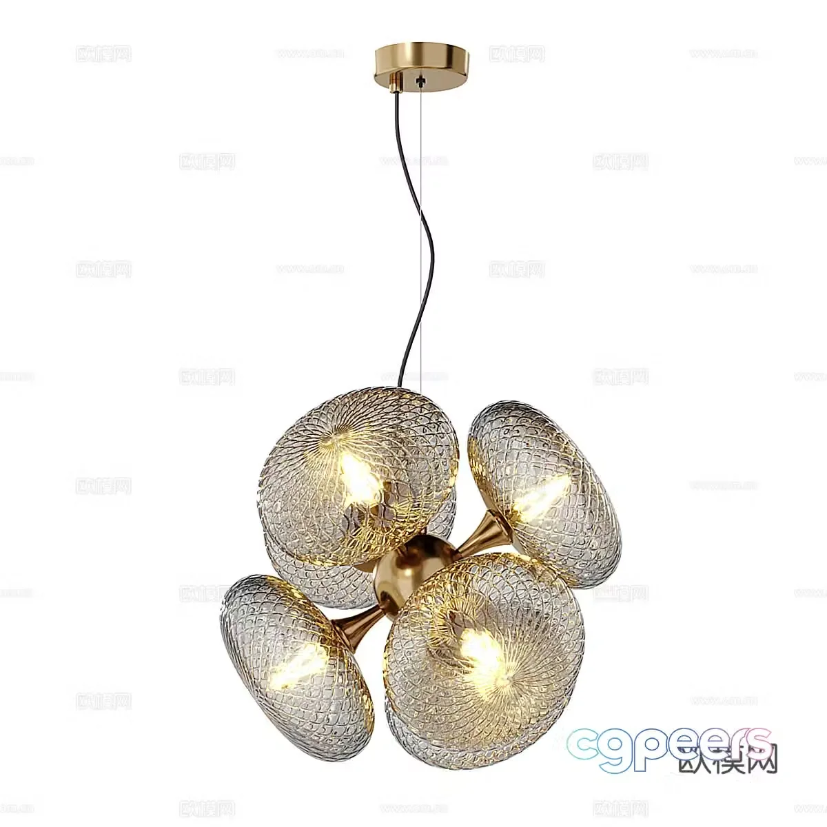 Modern simple chandeliers chandeliers simple chandeliers light luxury chandeliers restaurant chandeliers glass chandeliers 3D model