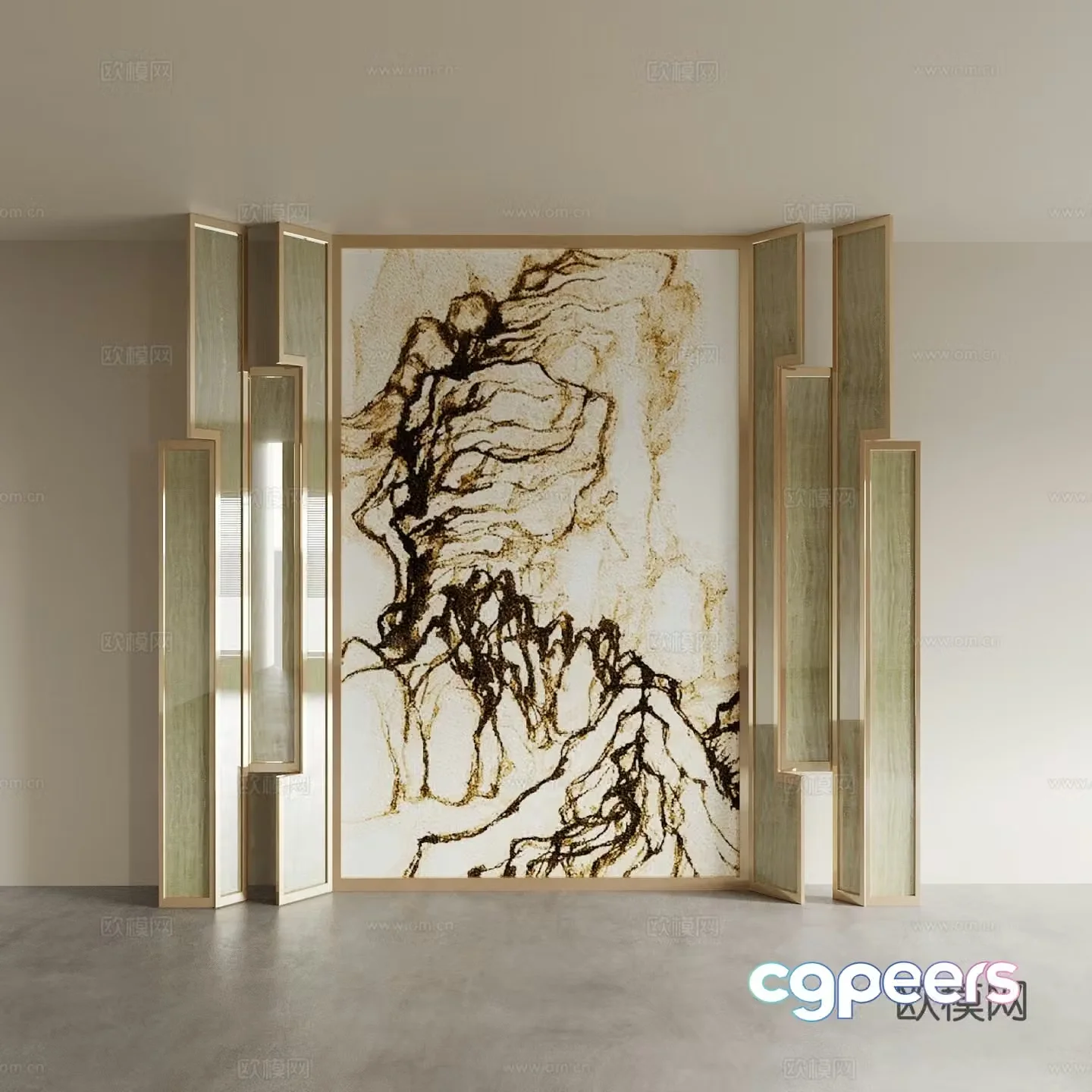 Screen partition 3d model
