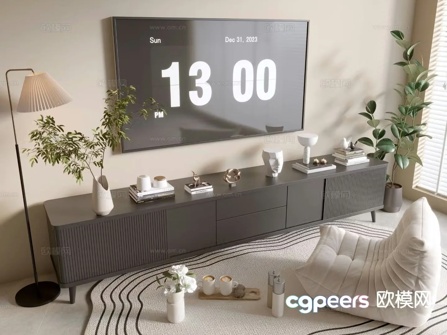 Modern TV cabinet 3d model