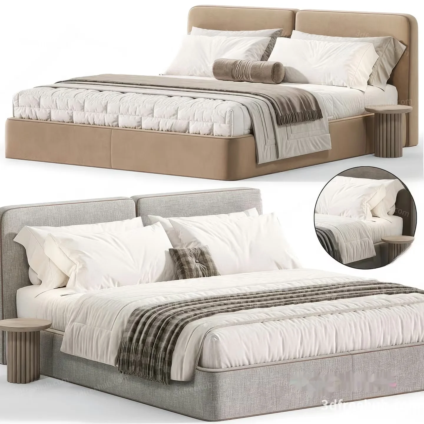 A Modern Bed 3D Model – 23328 – VRAY Render