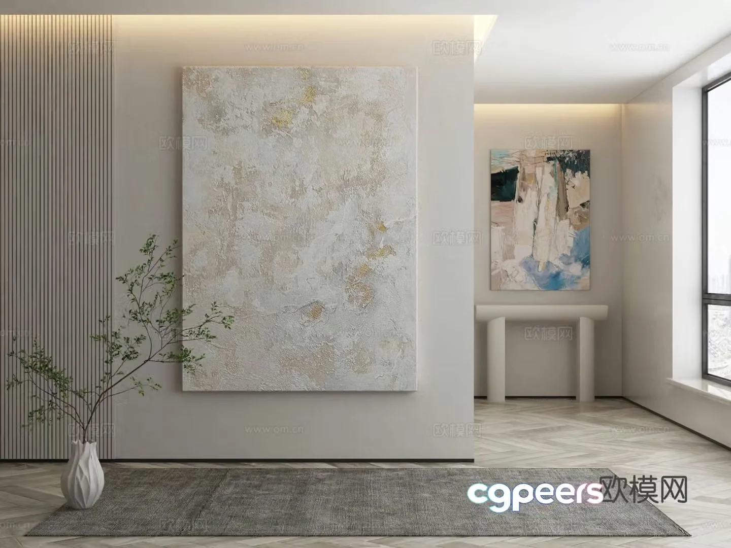 Decorative painting texture painting hanging painting 3d model