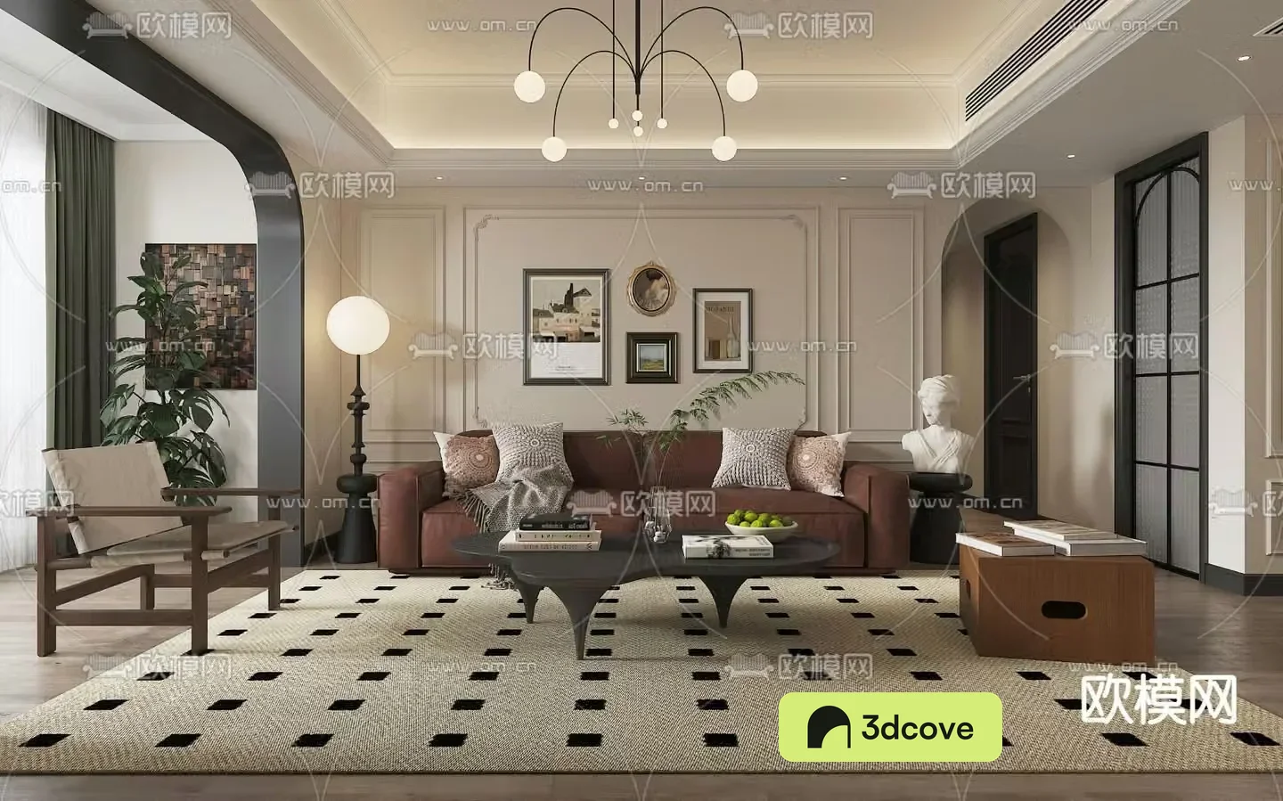 French living and dining room