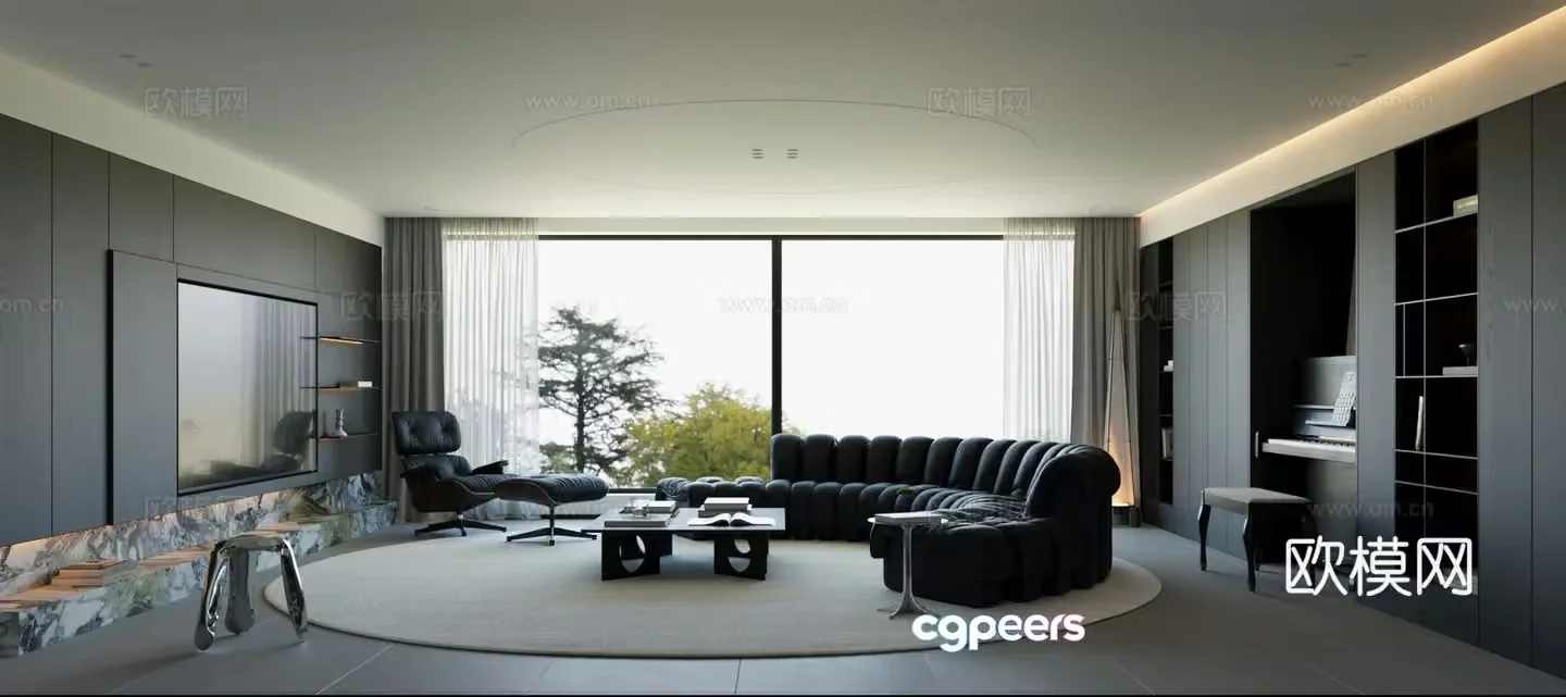 Modern living room 3d model