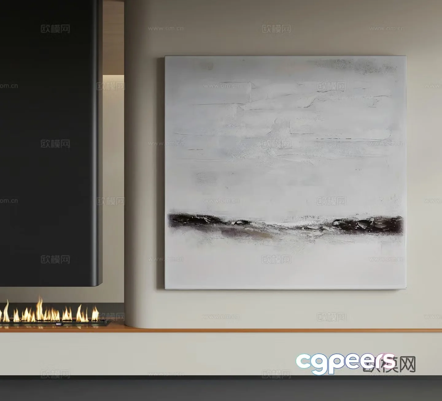 Modern abstract hanging paintings Modern minimalist hanging paintings Modern Italian hanging paintings 3D model