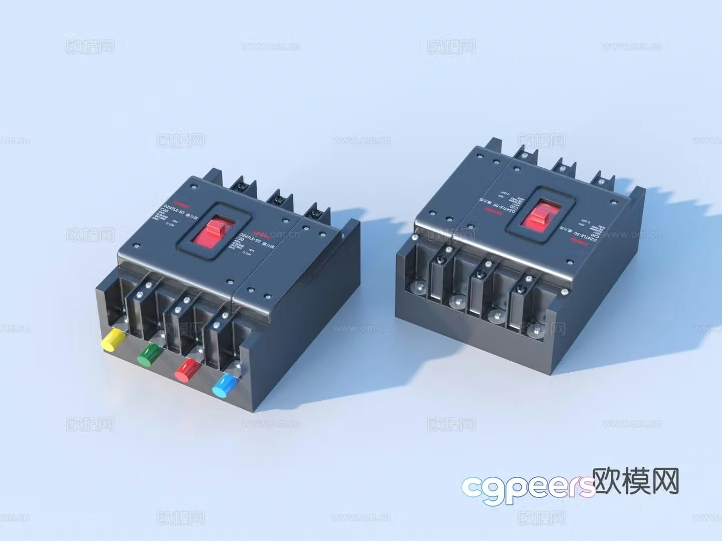 Circuit breaker leakage protection switch air switch 3d model