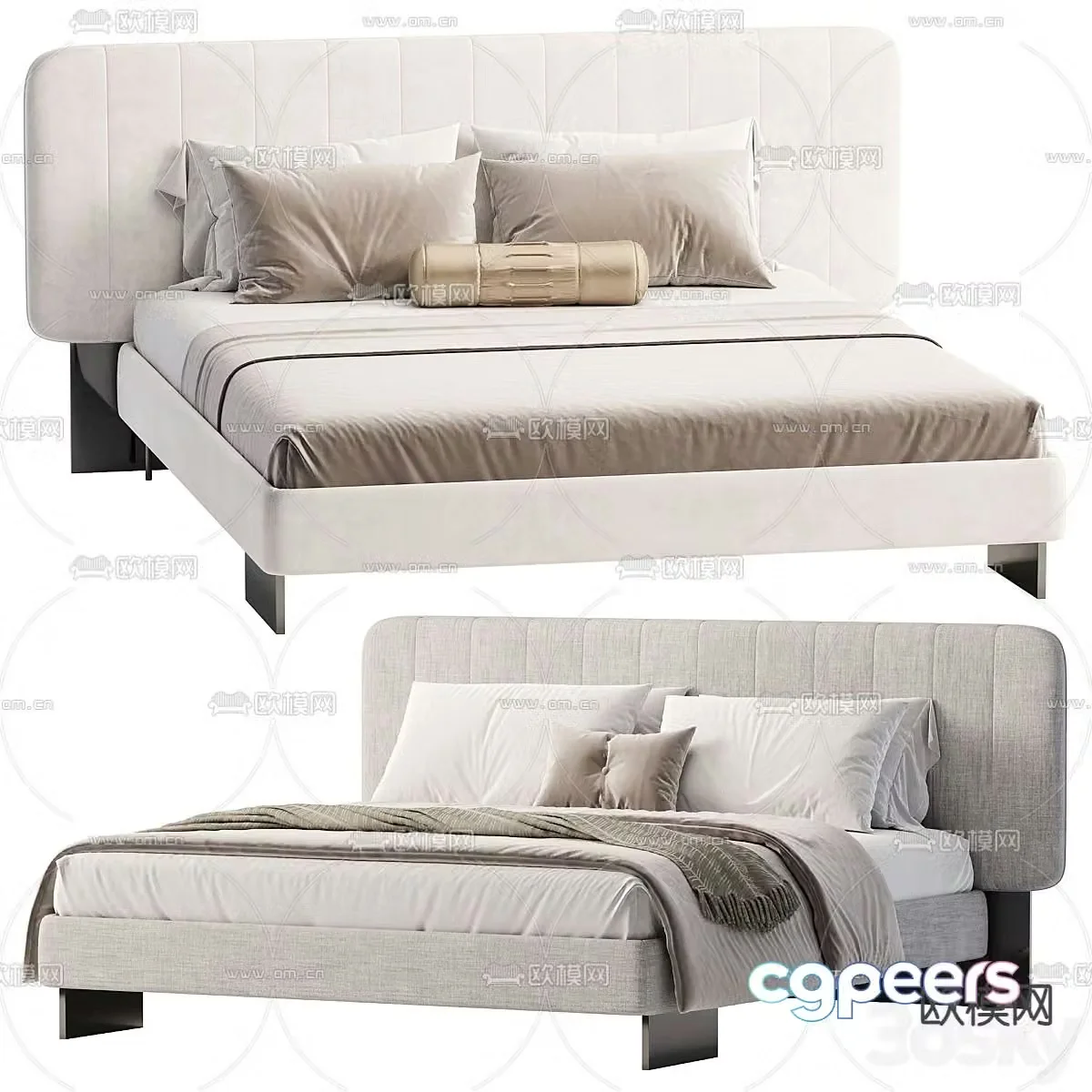 KILIAN double bed 3d model