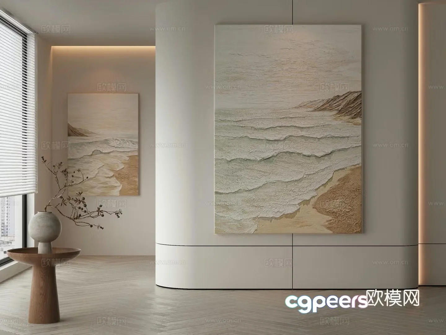 Wasabi hanging painting oil painting 3d model