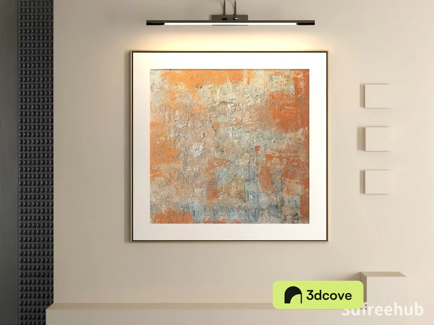 The Single Main Subject Is A Painting With A White Border