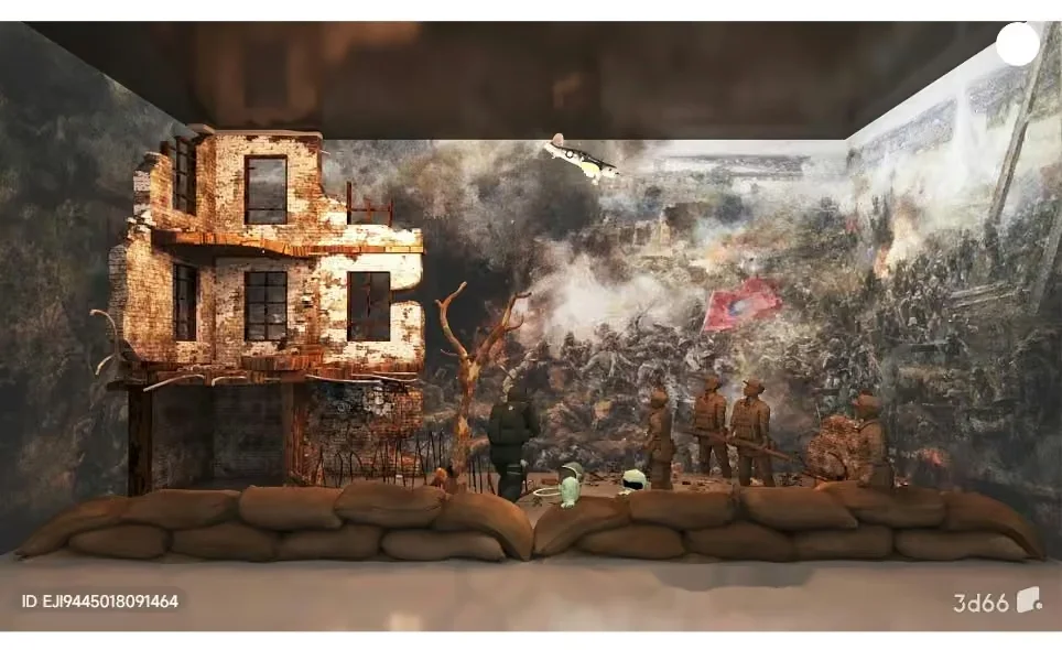 A 3D Rendering Of A War Scene 3D Model – 8939 – VRAY Render
