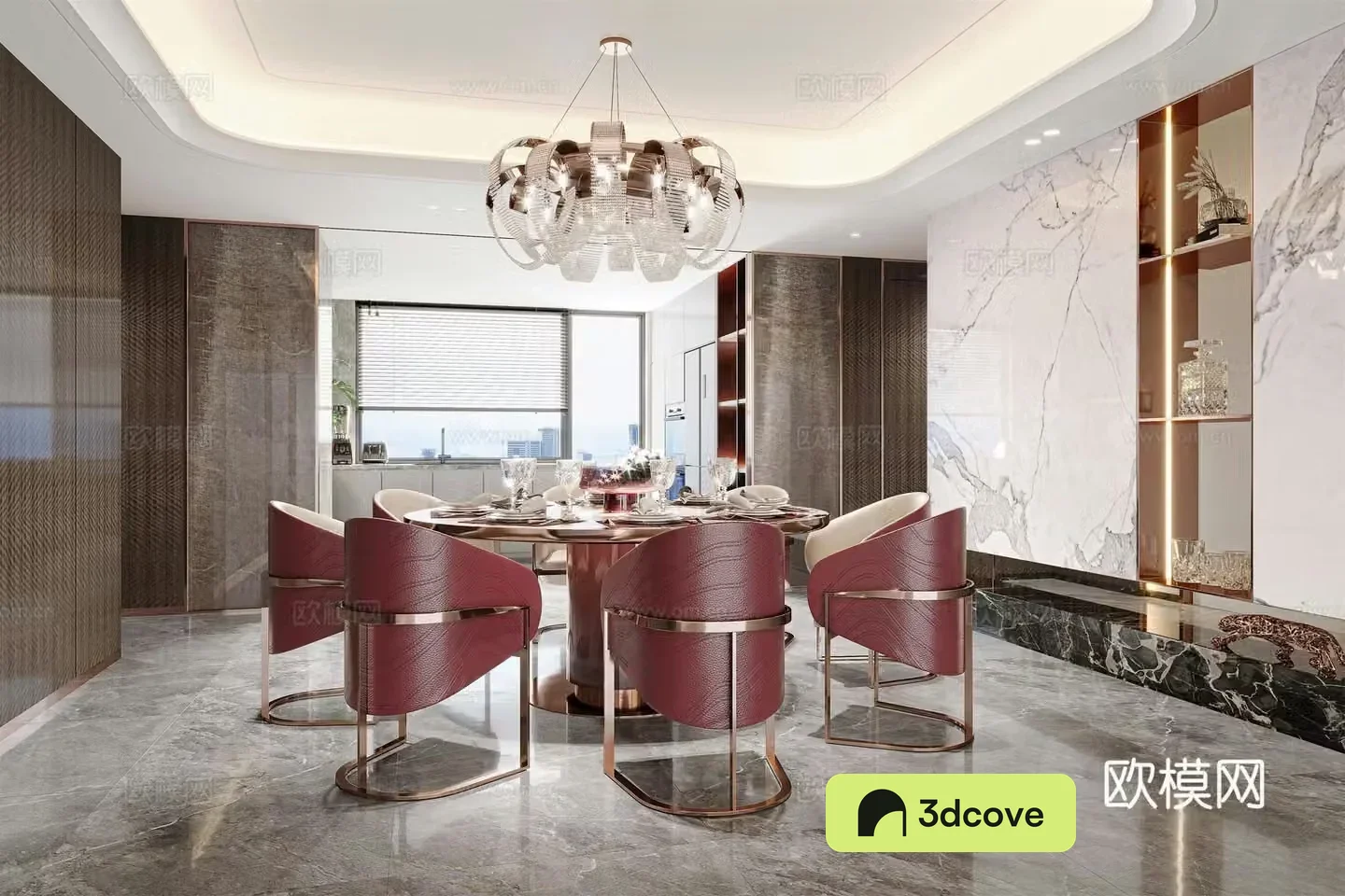 Modern light luxury restaurant