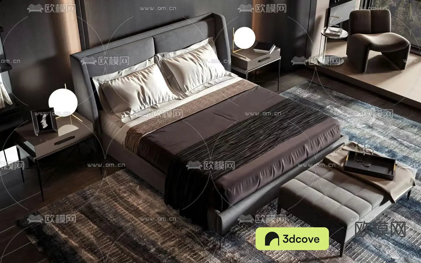 Commercial bed double bed