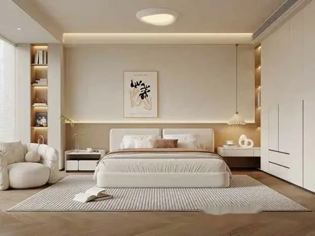 Modern Minimalist Bedroom 3D Model – 4602 – VRAY Render