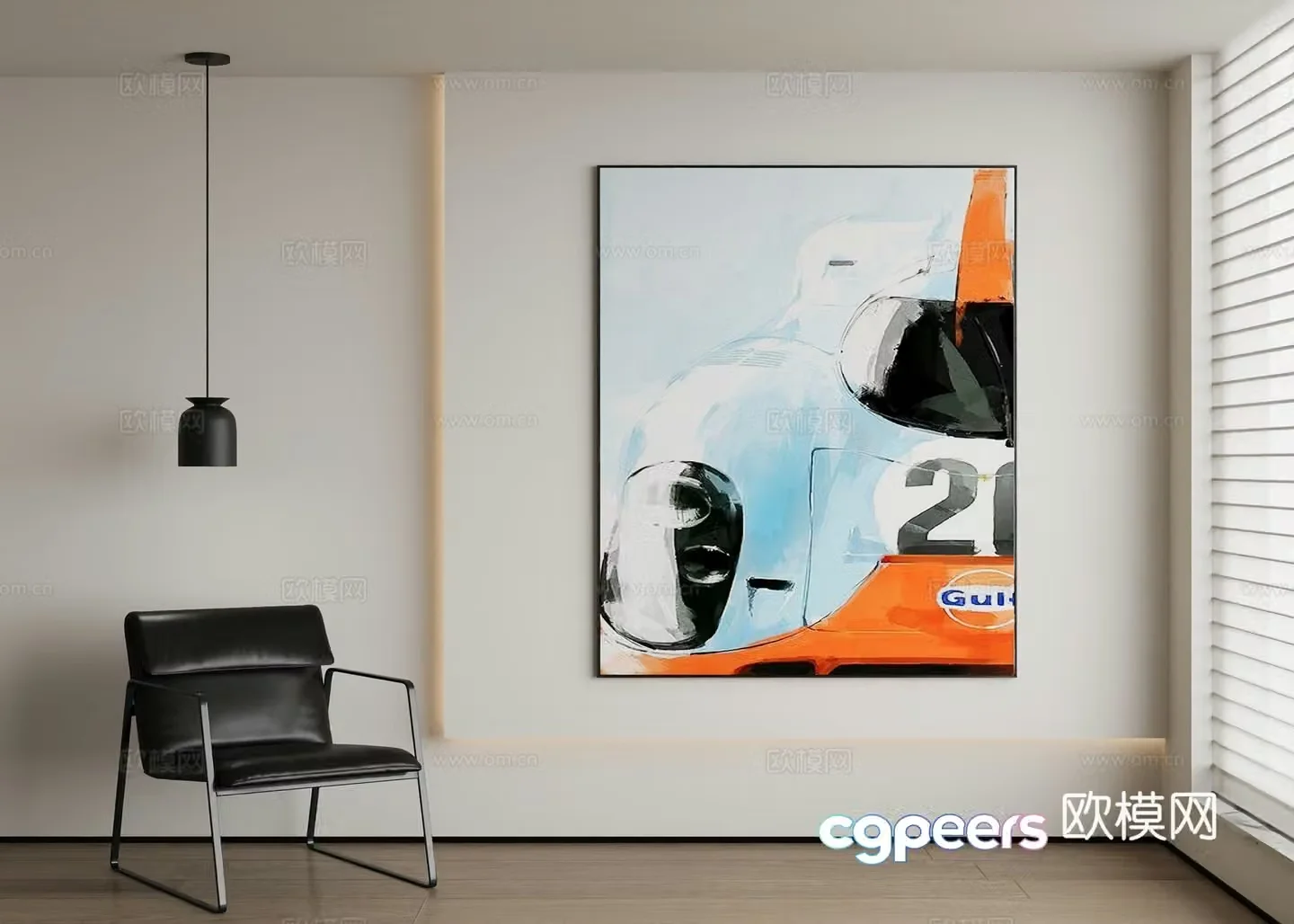 Modern decorative painting 3d model