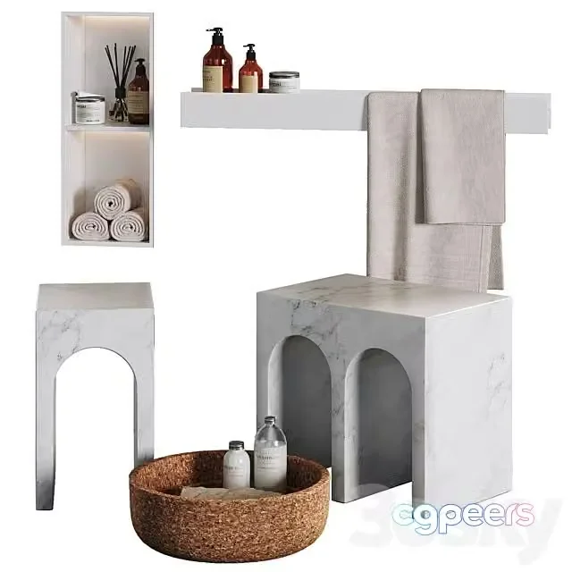 3ds Max Free – Decorative Bathroom Set Antonio Lupi Design