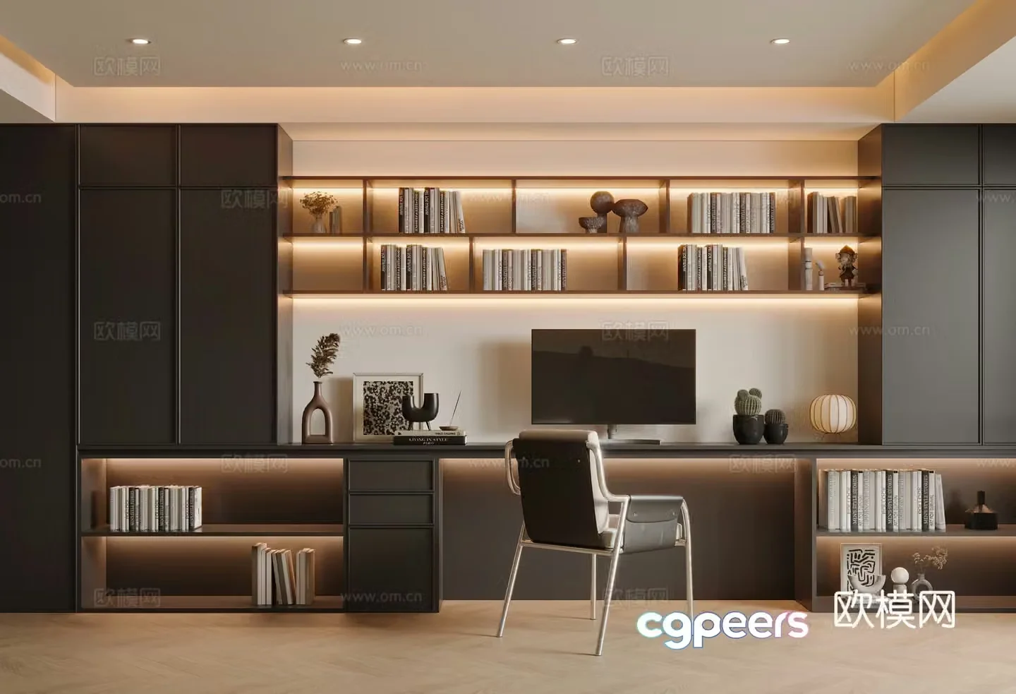 Modern study 3d model