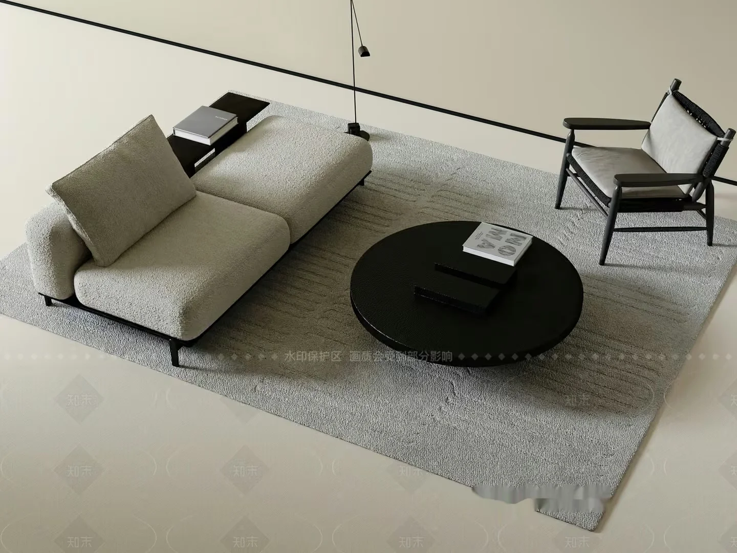 Modern Living Room 3D Model – 8697 – CORONA Render