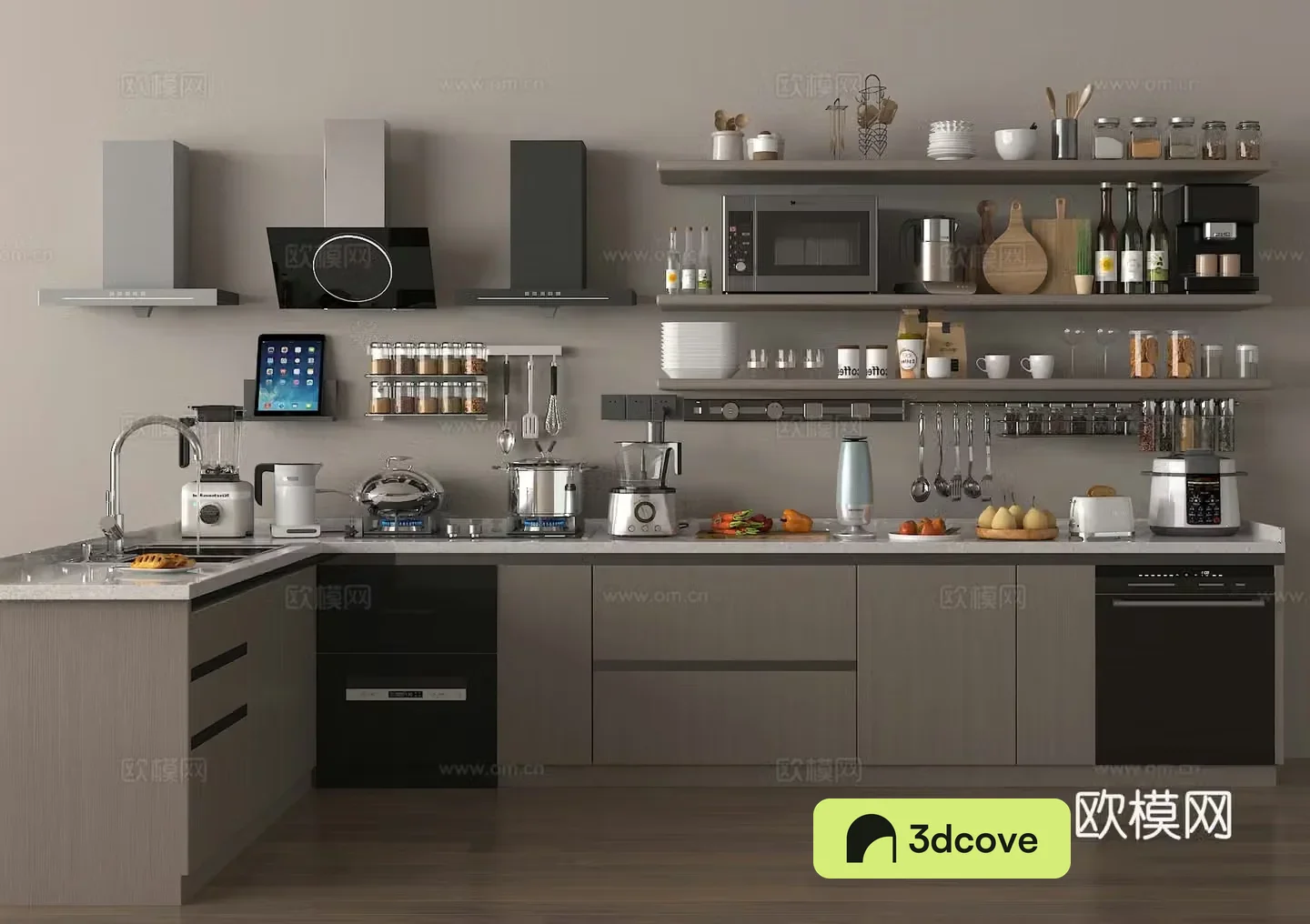 Cabinet Kitchen Kitchenware Range Hood Seasoning Box Kitchen Table