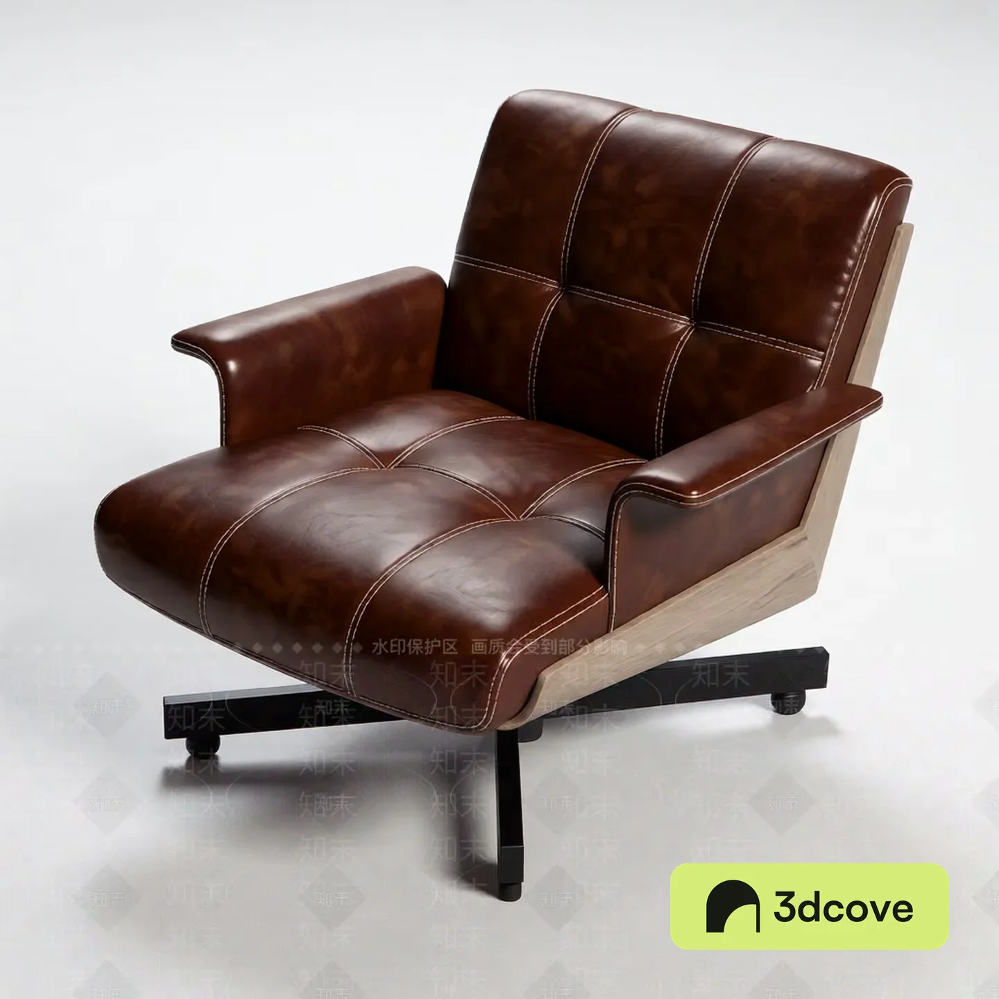 Brown Leather Armchair