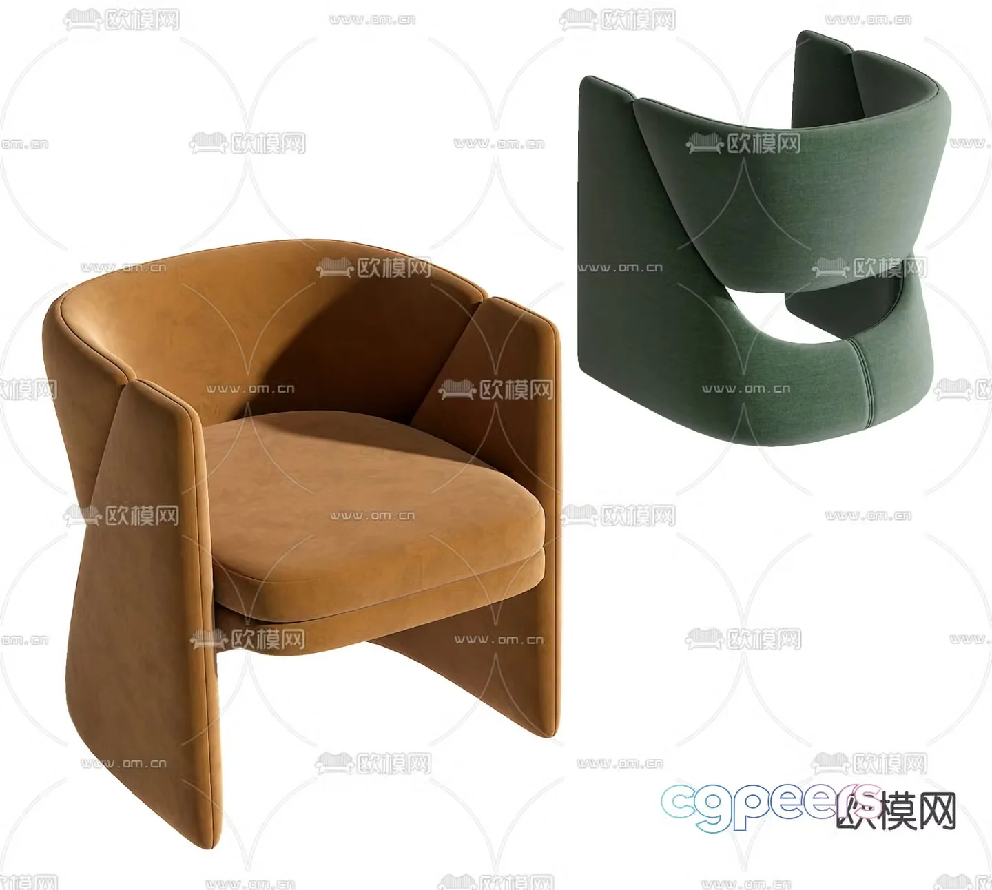 Modern sofa chair leisure chair 3d model