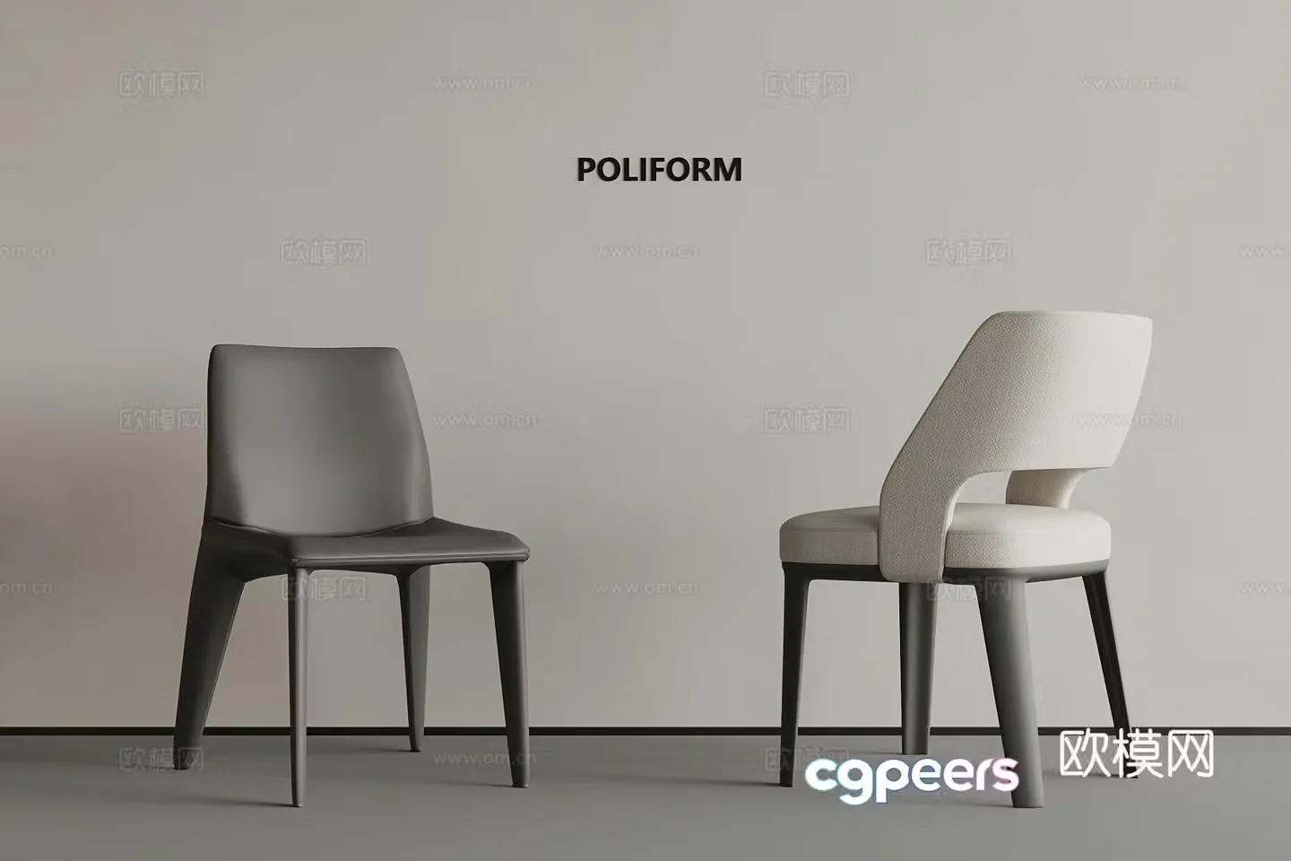 Modern casual chair single chair 3d model