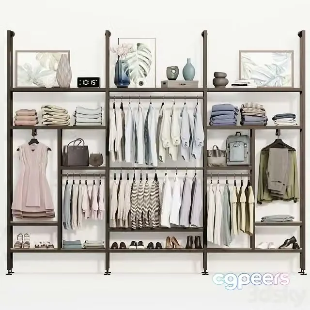 3ds Max Free – Rack Wardrobe clothing store decor posters