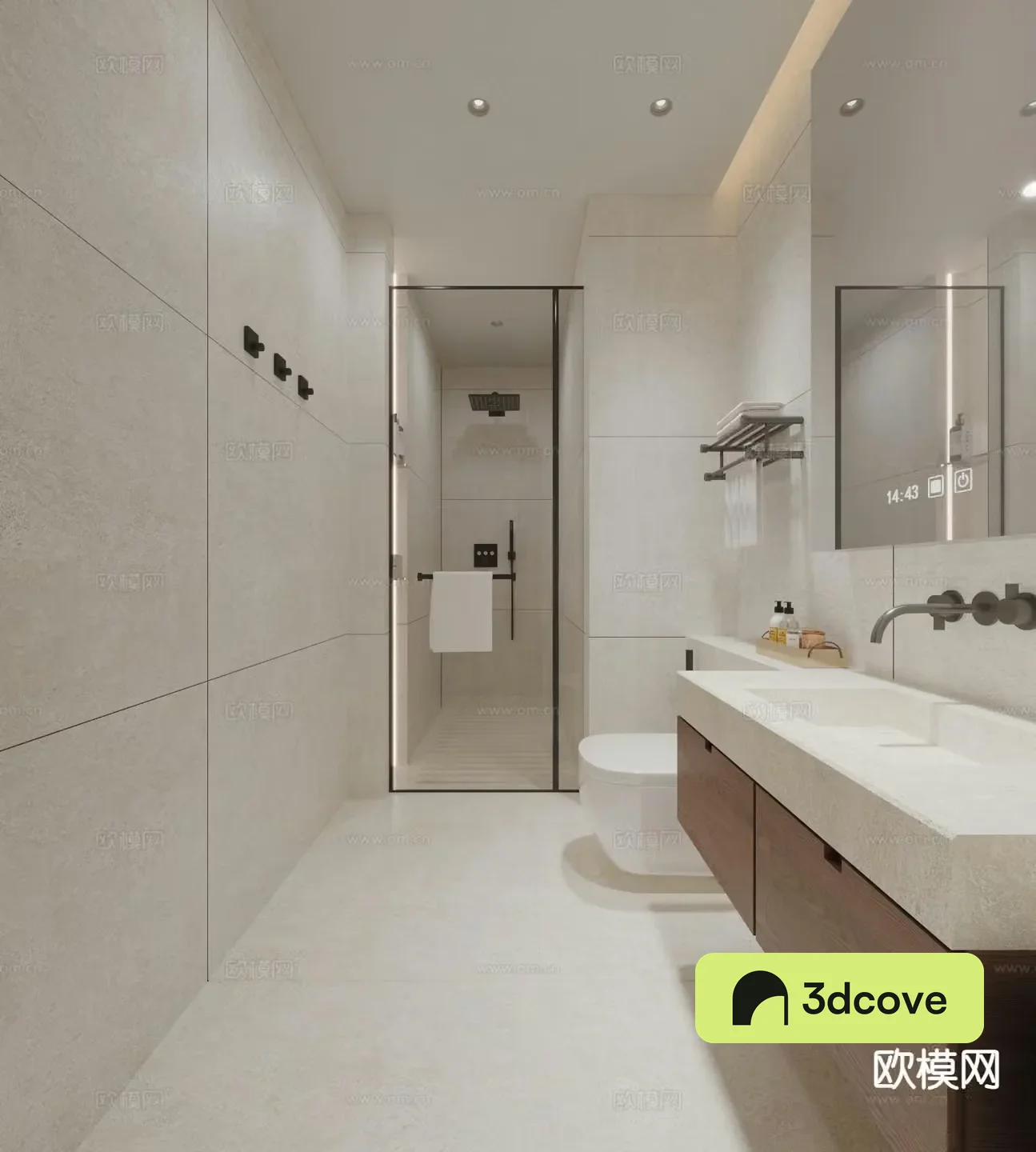 Modern bathroom toilet