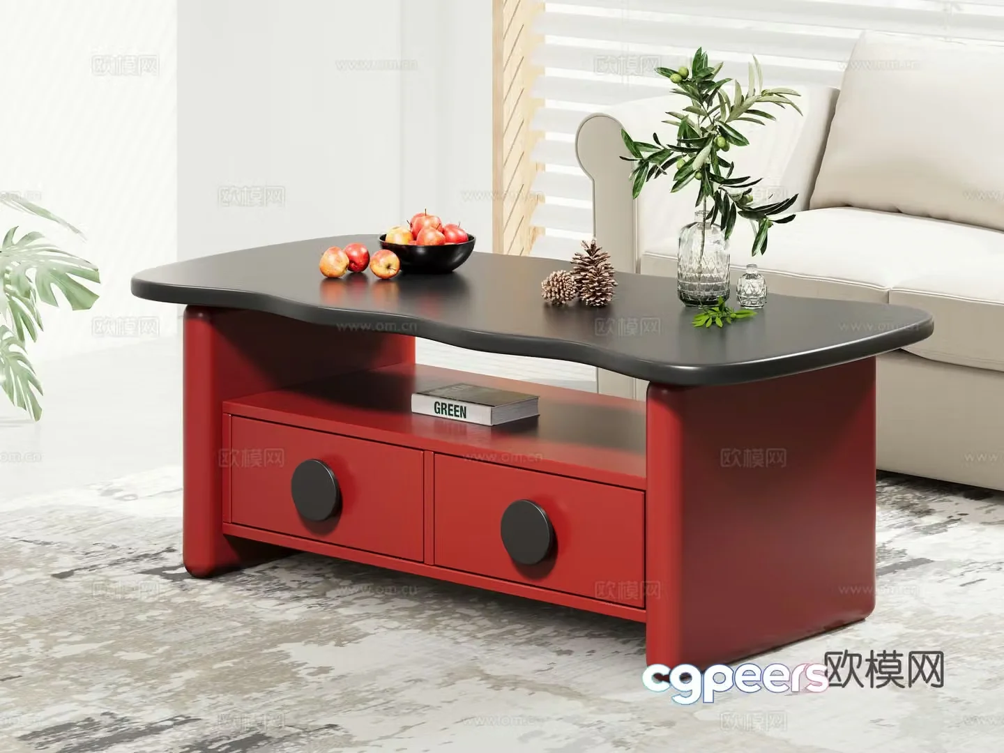 Medieval style coffee table 3D model