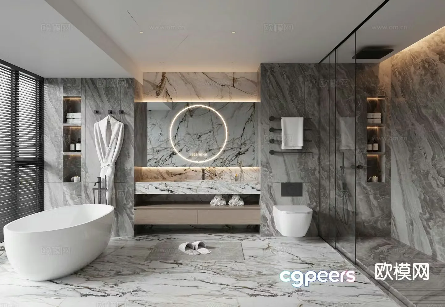 Modern bathroom bathroom 3d model