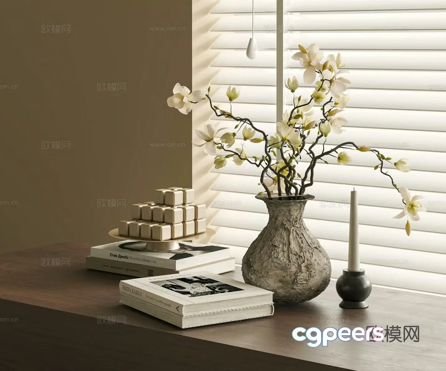 Modern flower art 3d model