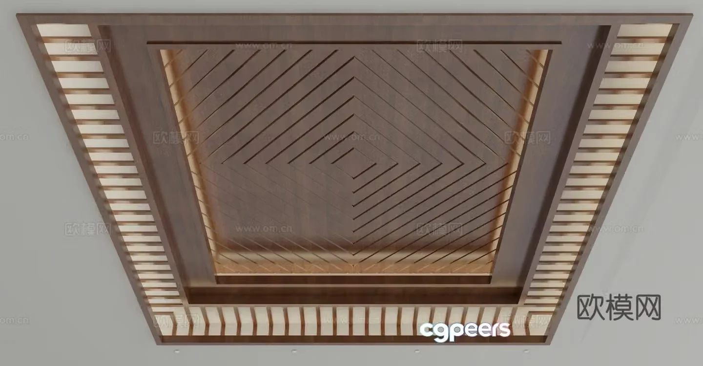 New Chinese style ceiling 3D model