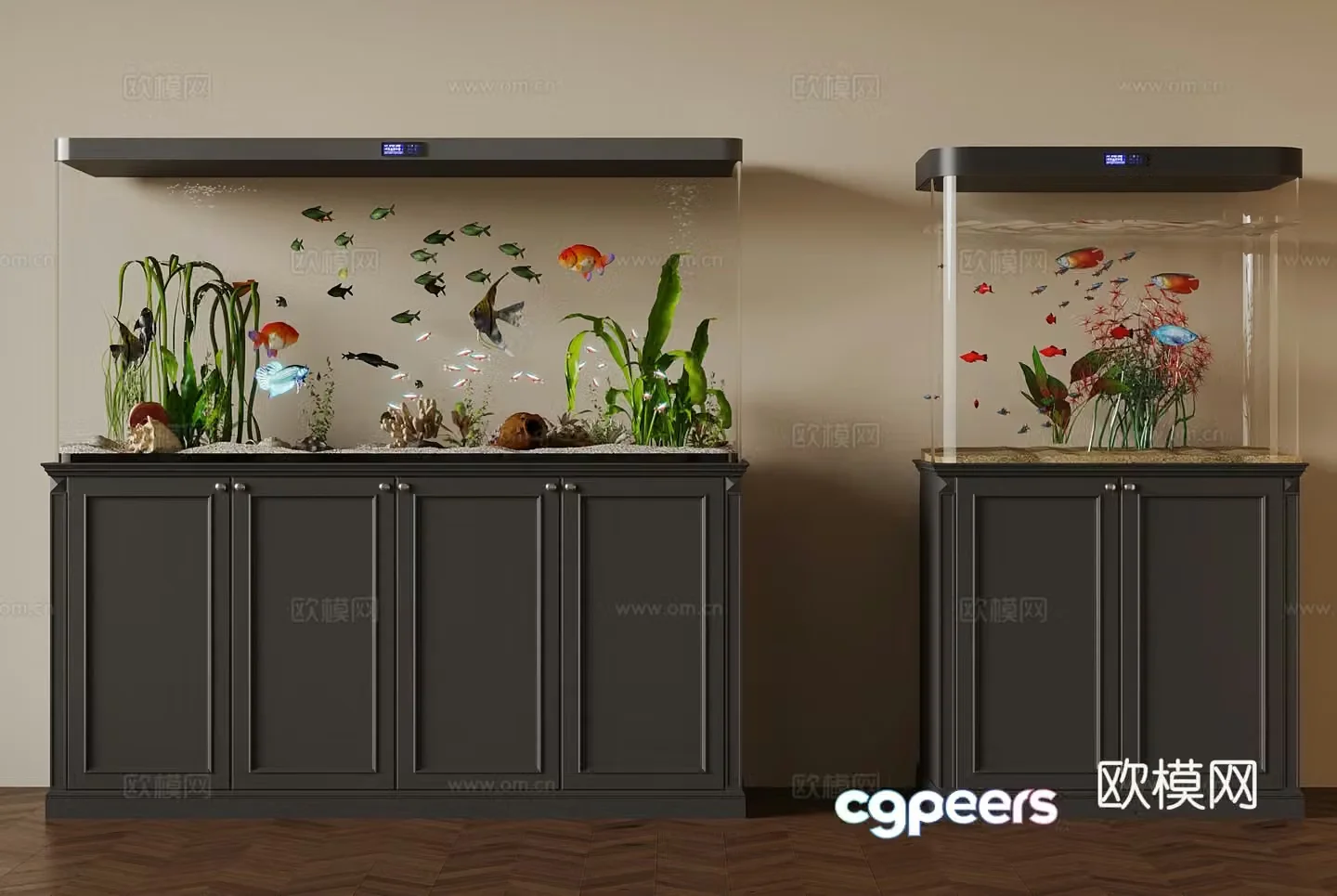 French fish tank 3d model
