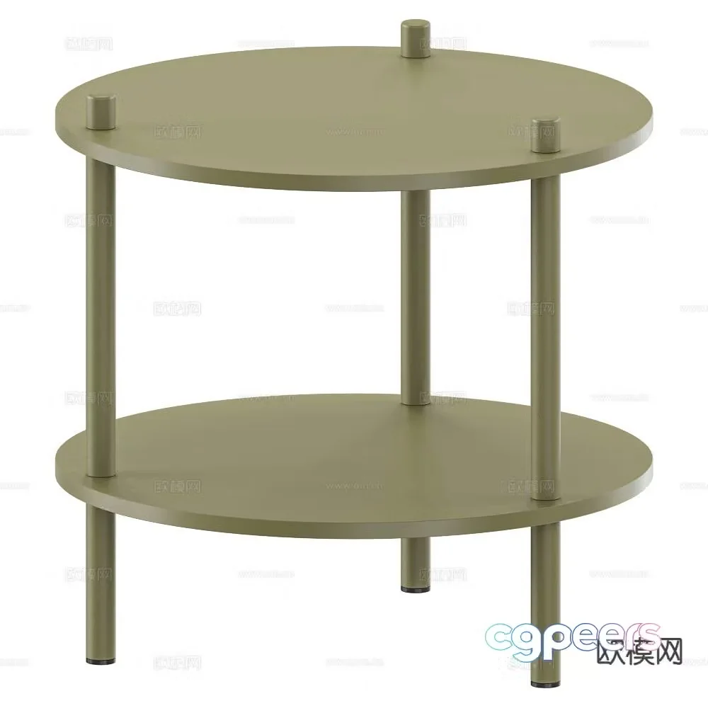 Delo side table corner table round table 3d model