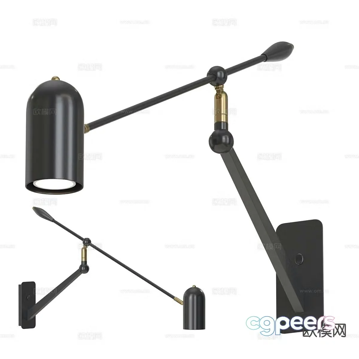 Modern wall light 3d model