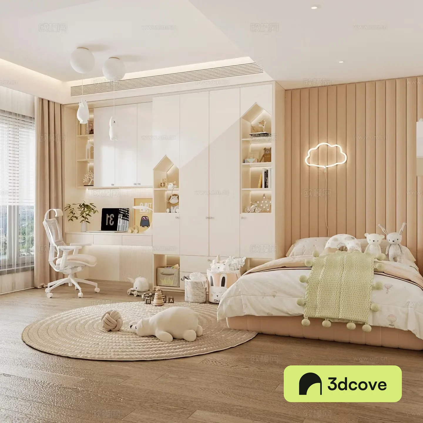 Modern children’s room girl’s room