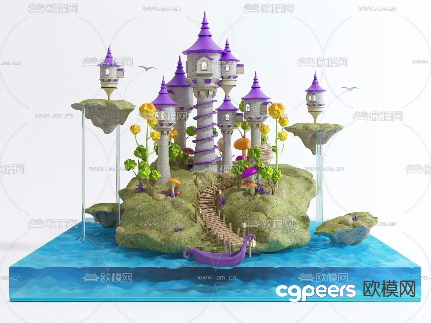 Castle in the sky 3d model