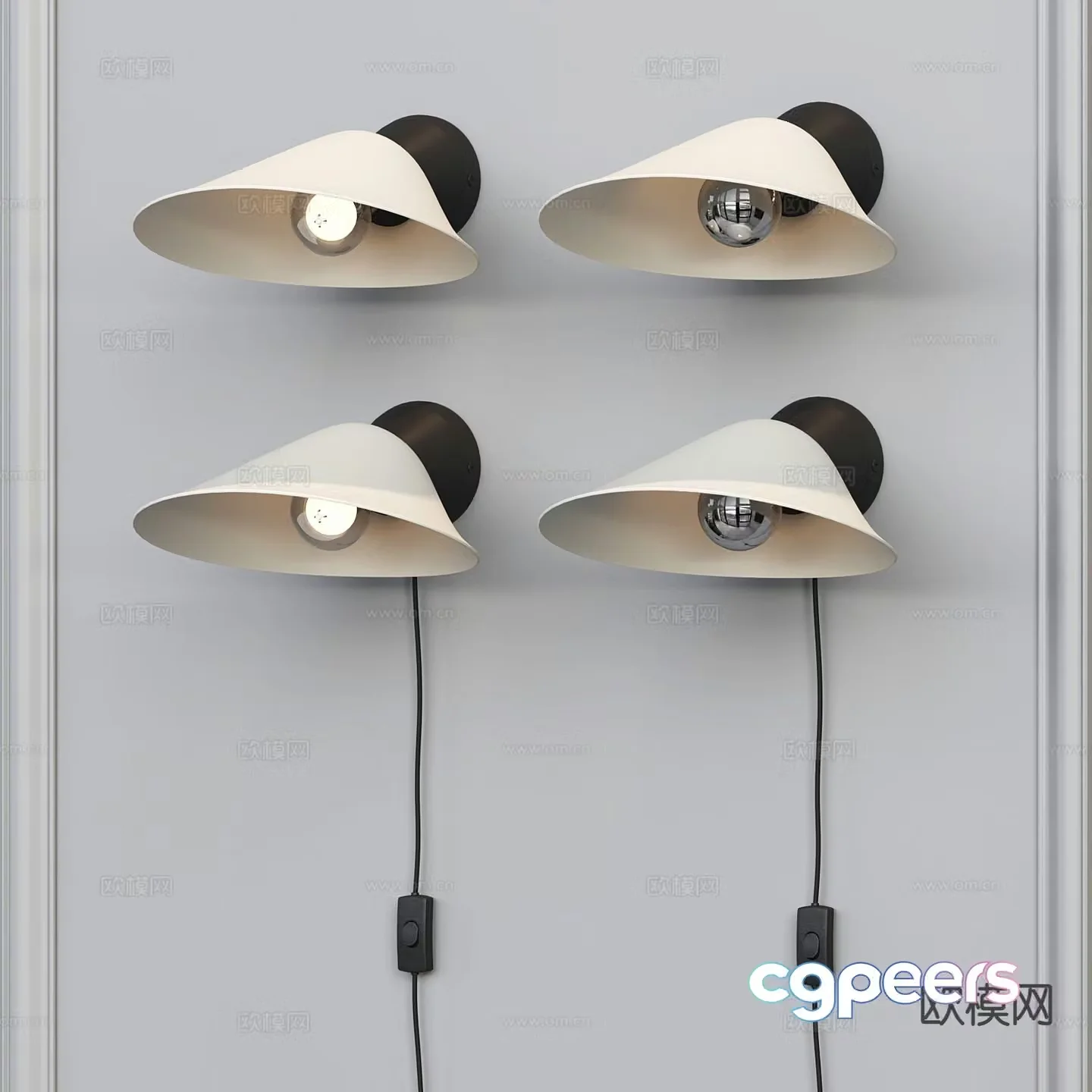 Modern wall light metal wall light 3d model