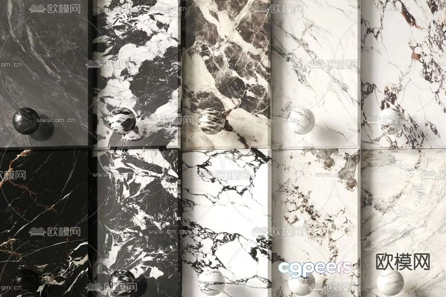 Marble tiles wall tiles rock slabs floor tiles 3d model