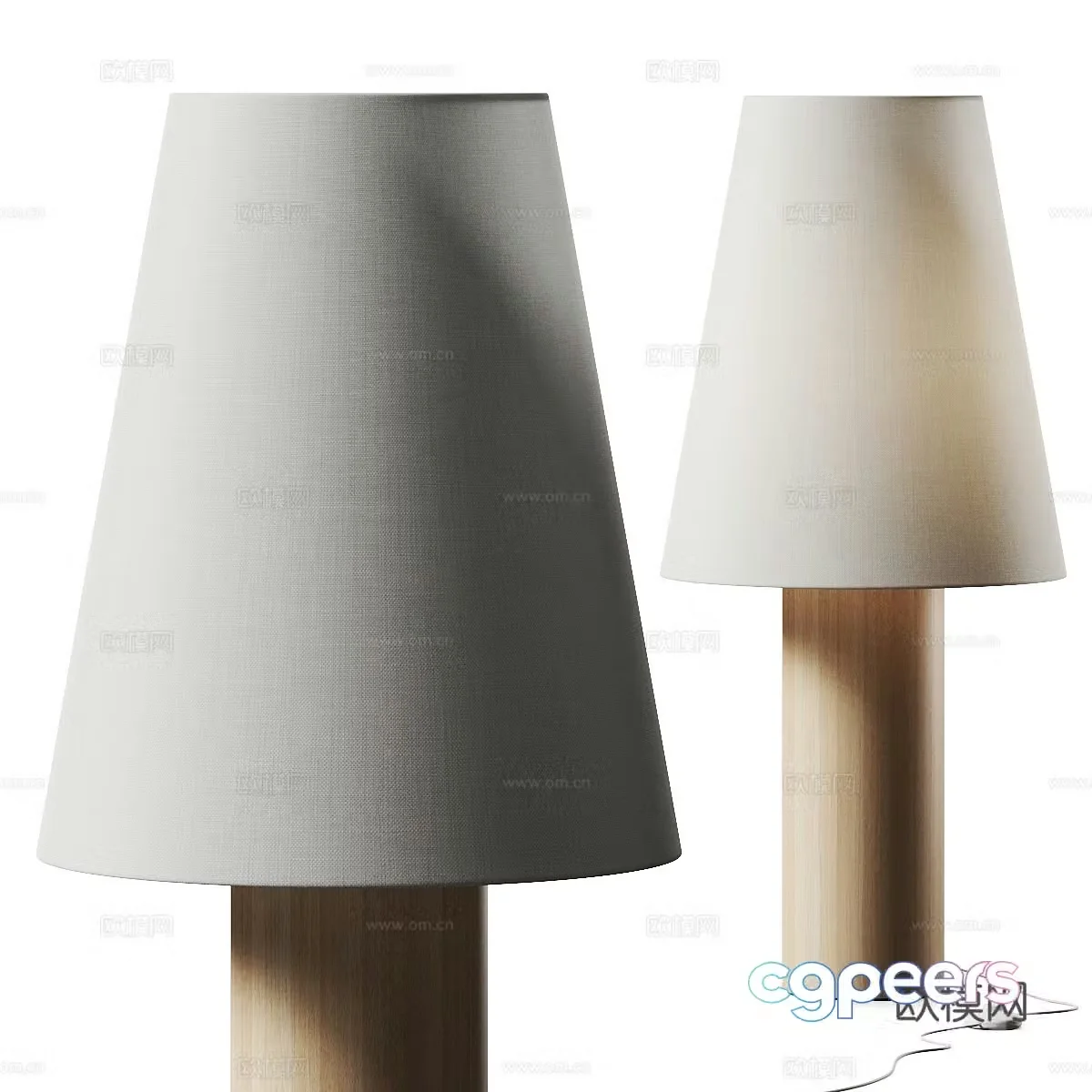 New Chinese Wasabi Kave Home Marga Floor Lamp 3D Model