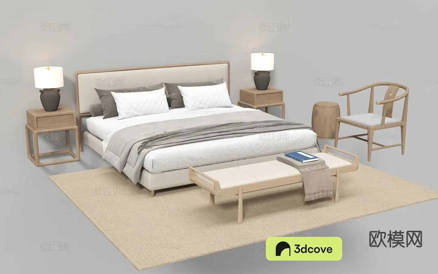 New Chinese style double bed