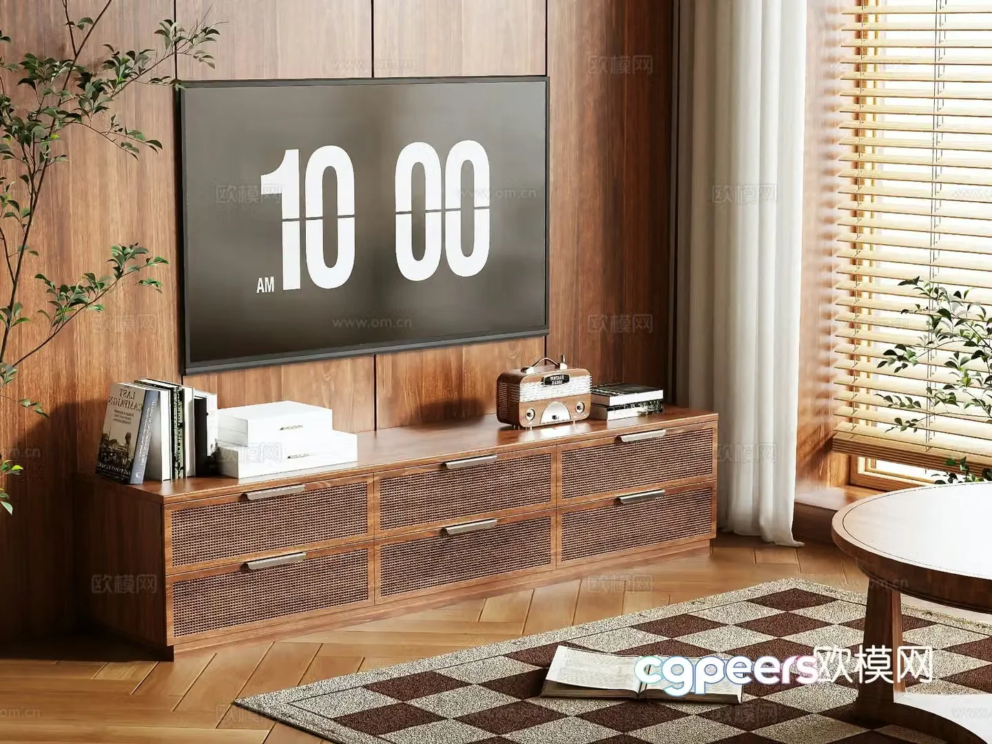 Wabi-sabi TV cabinet 3d model
