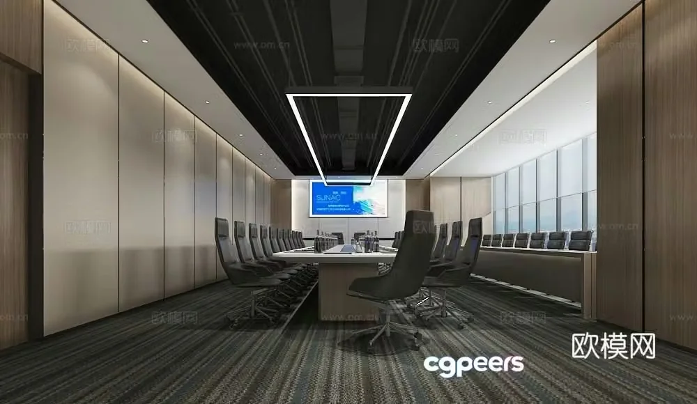 Modern conference room 3d model